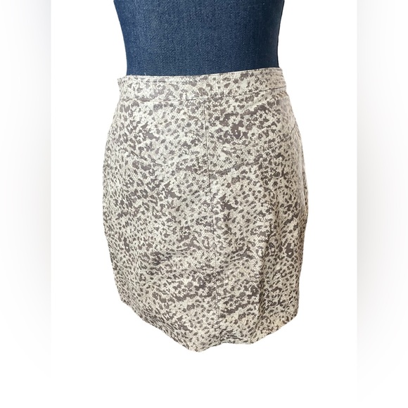 Free People Leopard Printed Fake Out Faux Wrap Skirt Light Combo Size 4 - Picture 2 of 7
